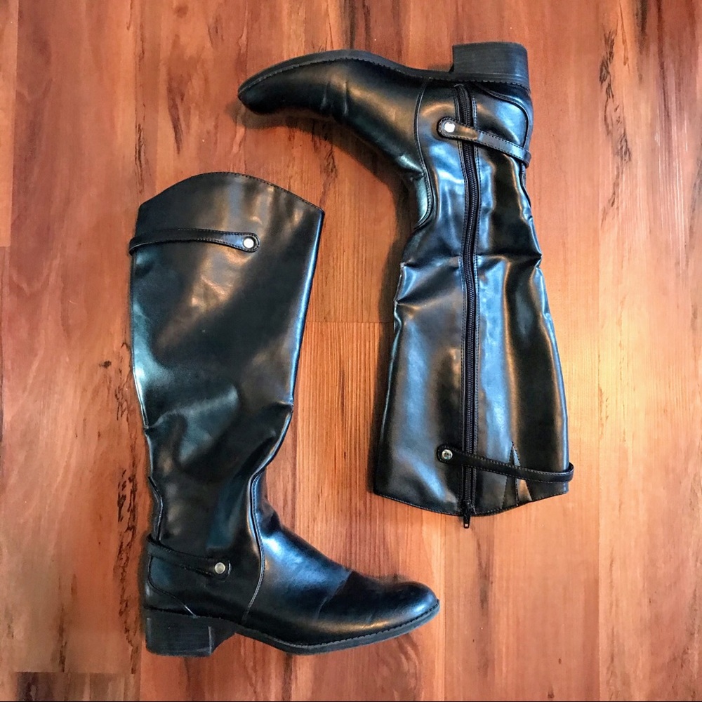 Dockers Black Knee Length Riding Boots